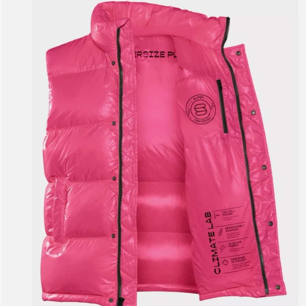 NWT Aritzia Super Puff Vest Modern Magenta Large